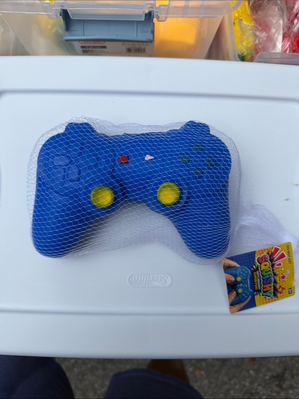 Blue Squishy Game Controller Toy - Kids Stress Relief